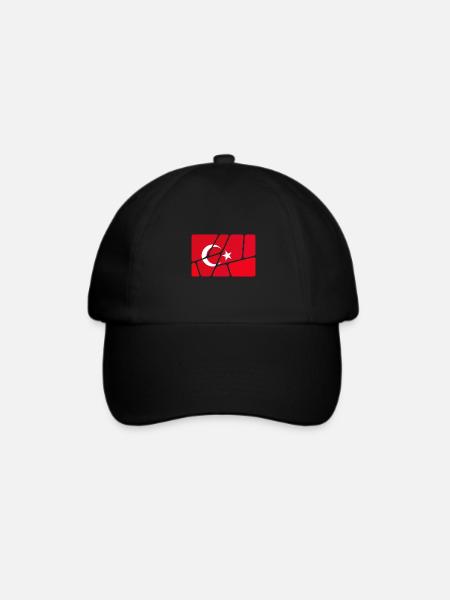 Türkei - Baseballkappe - Schwarz/Schwarz
