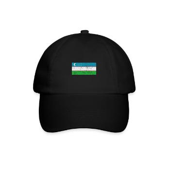Usbekistan - Baseballkappe - Schwarz/Schwarz - Vorne