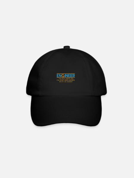 Engineer Spruch Nerd Geschenk Geek - Baseballkappe - Schwarz/Schwarz
