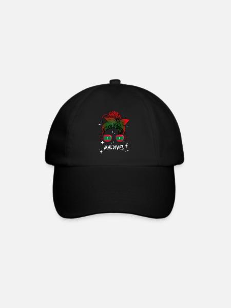 Malediven - Baseballkappe - Schwarz/Schwarz