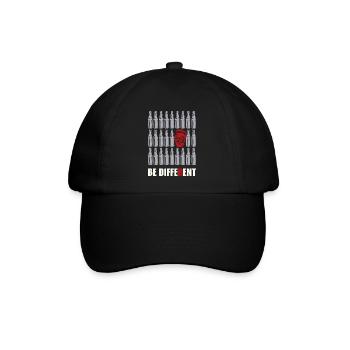 Be different Geschenk Hessisch Hessen Appelwoi - Baseballkappe - Schwarz/Schwarz - Vorne