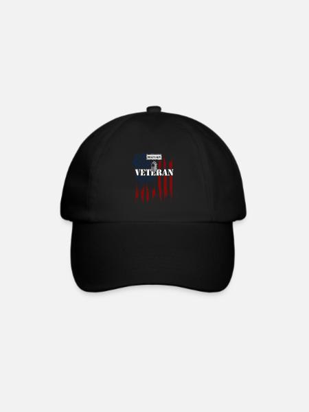 Military Veteran - Veteran - Baseballkappe - Schwarz/Schwarz