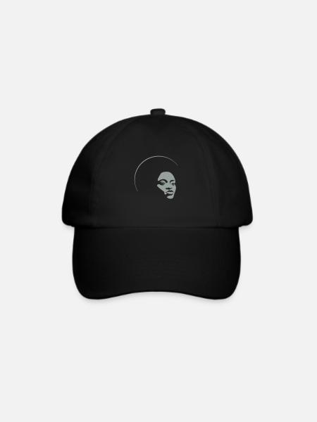 Afrolook - Baseballkappe - Schwarz/Schwarz
