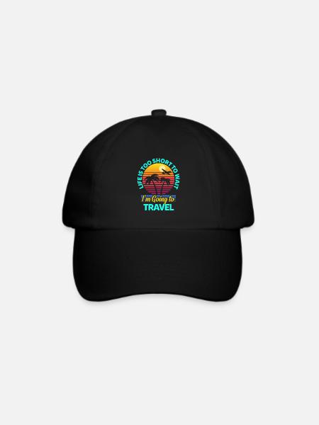 Reise Reisen - Baseballkappe - Schwarz/Schwarz