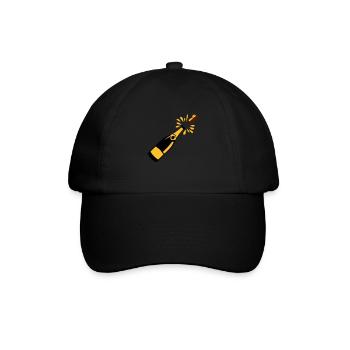 Flaschen-Alkohol-Verschluss springt - Baseballkappe - Schwarz/Schwarz - Vorne