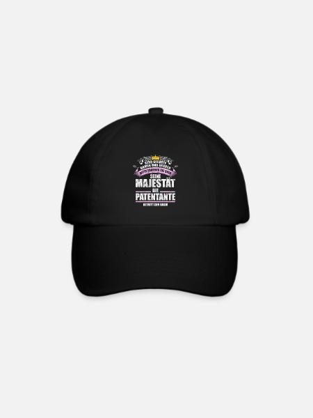 Patentante Geschenk - Baseballkappe - Schwarz/Schwarz