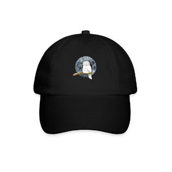 Die Schneeeule - Baseballkappe - Schwarz/Schwarz - Vorne