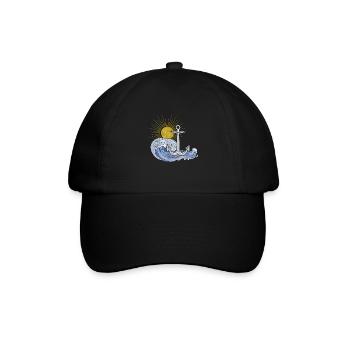 Anker - Baseballkappe - Schwarz/Schwarz - Vorne