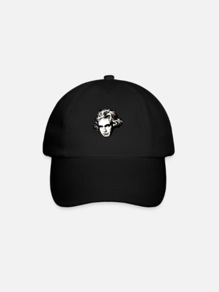 Ludwig van Beethoven - Baseballkappe - Schwarz/Schwarz