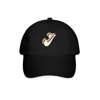 Buchstabe j - Baseballkappe - Schwarz/Schwarz - Vorne