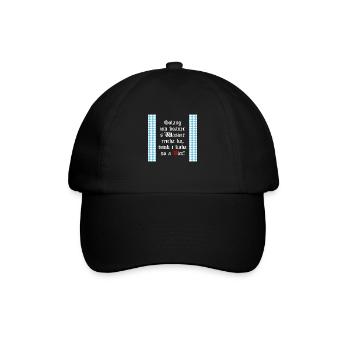 Solange mir keiner das Wasser reichen kann Bier - Baseballkappe - Schwarz/Schwarz - Vorne
