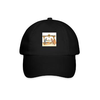 Weihnchts Kippe Weihnachten - Baseballkappe - Schwarz/Schwarz - Vorne