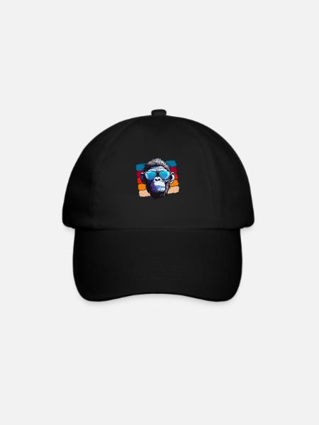 Cool Monkey - Baseballkappe - Schwarz/Schwarz