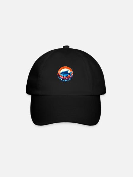 Blue Emporer Tetra Fisch - Baseballkappe - Schwarz/Schwarz