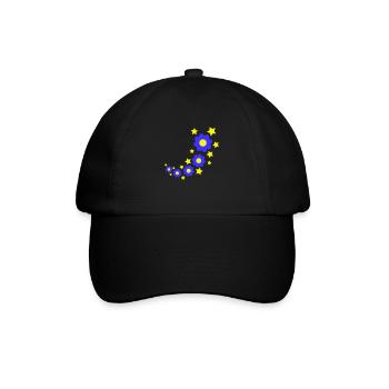 Viele Bunte Blumen Schön Dekorativ Muster Design - Baseballkappe - Schwarz/Schwarz - Vorne