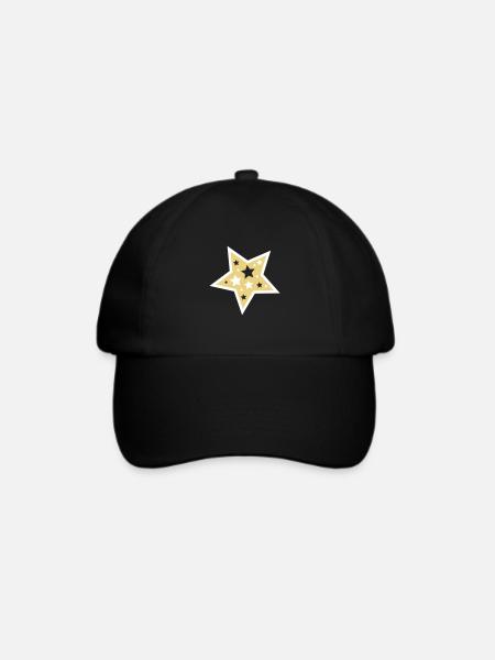 Weihnachtsstern - Baseballkappe - Schwarz/Schwarz