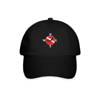 SCUBA DIVER DIVING - Baseballkappe - Schwarz/Schwarz - Vorne
