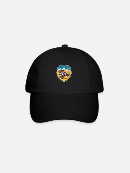 001 stelvio moto i 01 - Baseballkappe - Schwarz/Schwarz