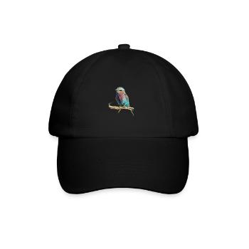 bird colored -farbiger Vogel - Baseballkappe - Schwarz/Schwarz - Vorne