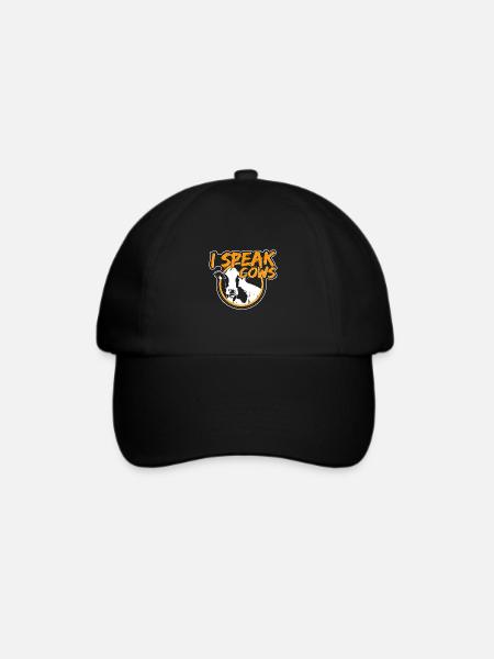 Kuh Kühe Berge - Baseballkappe - Schwarz/Schwarz