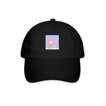 Welle - Baseballkappe - Schwarz/Schwarz - Vorne