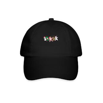 Dabbing Santa Elf Christmas Xmas Weinachten - Baseballkappe - Schwarz/Schwarz - Vorne