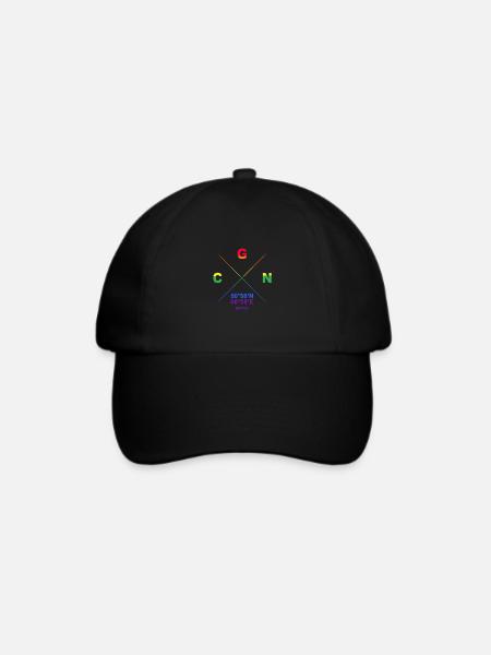 CGN Nippes Veedel Koordinaten Gay Pride CSD - Baseballkappe - Schwarz/Schwarz