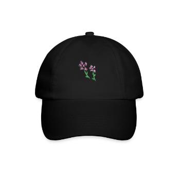 blumen blume - Baseballkappe - Schwarz/Schwarz - Vorne