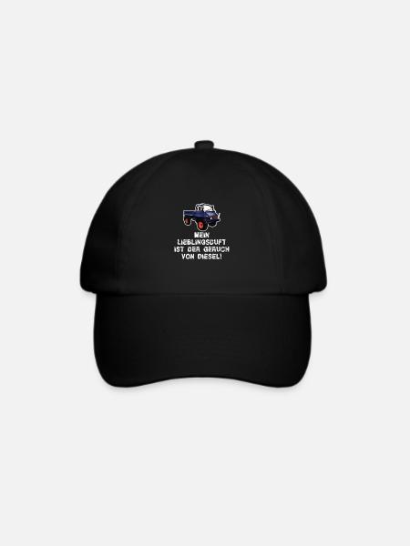 Mein Lieblingsduft ist Diesel! Unimog - Oldtimer - Baseballkappe - Schwarz/Schwarz