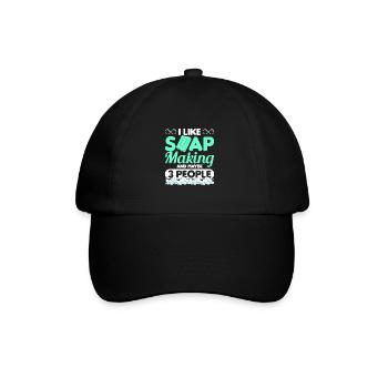 Seife machen - Baseballkappe - Schwarz/Schwarz - Vorne