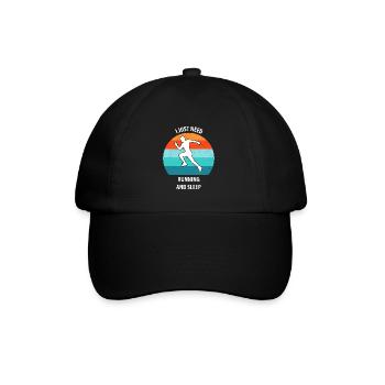 Joggen - Baseballkappe - Schwarz/Schwarz - Vorne