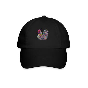 Hippie Festival - Baseballkappe - Schwarz/Schwarz - Vorne