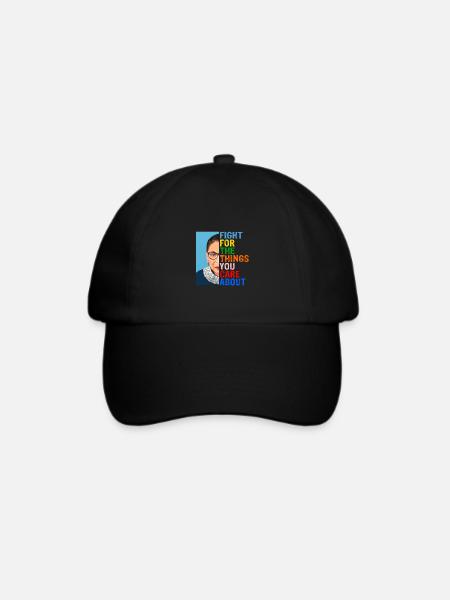 RBG - Fight For The Things - Rights & Equality - Baseballkappe - Schwarz/Schwarz