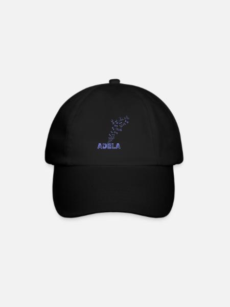 Geschenk für Adela - Baseballkappe - Schwarz/Schwarz
