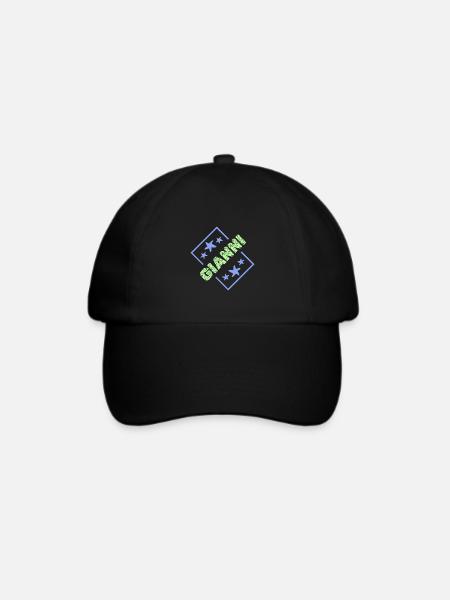 Jungenname Gianni - Baseballkappe - Schwarz/Schwarz