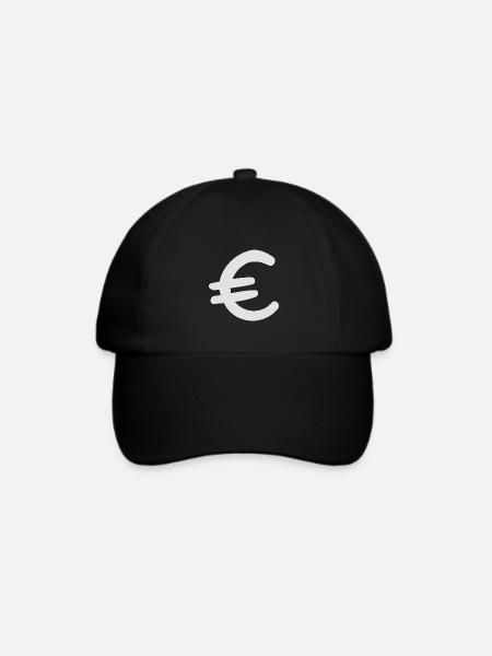 Euro Zeichen - Baseballkappe - Schwarz/Schwarz