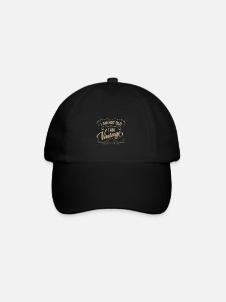 Nicht Alt Sondern Vintage - Baseballkappe - Schwarz/Schwarz