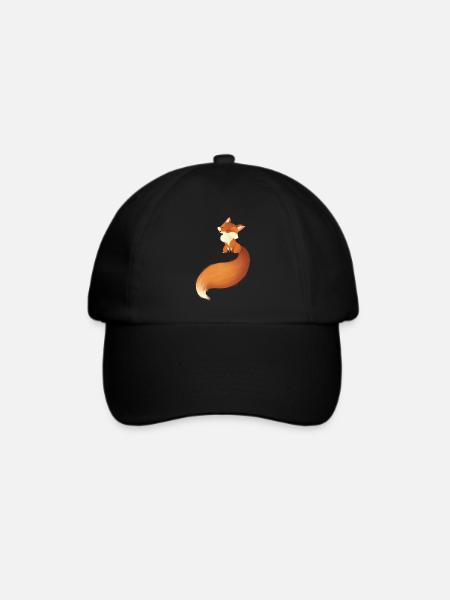 Fuchs - Baseballkappe - Schwarz/Schwarz