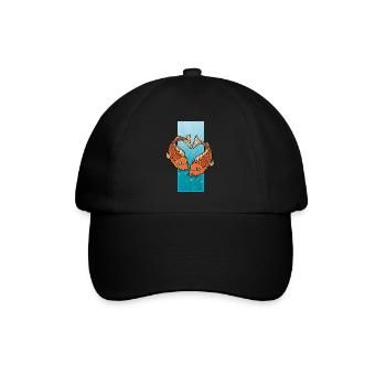 The Pisces-heart - Baseballkappe - Schwarz/Schwarz - Vorne