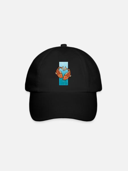 The Pisces-heart - Baseballkappe - Schwarz/Schwarz