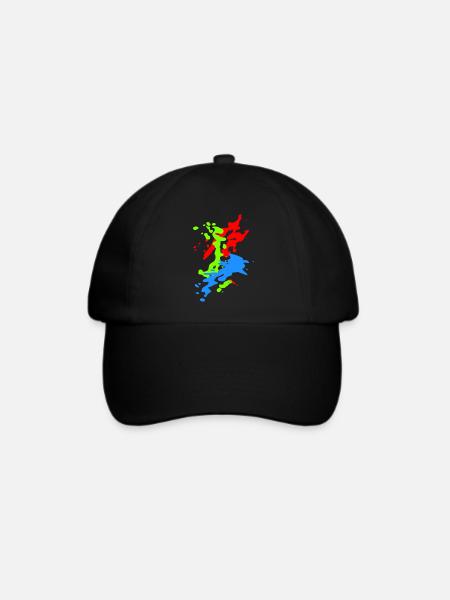 flecken - Baseballkappe - Schwarz/Schwarz