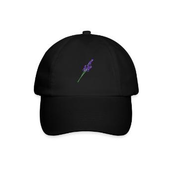 Lavendel 1 - Baseballkappe - Schwarz/Schwarz - Vorne
