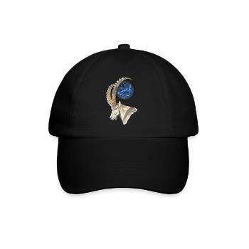 Sternzeichen Steinbock mit Datum und Sternbild - Baseballkappe - Schwarz/Schwarz - Vorne