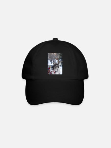 Rentier - Baseballkappe - Schwarz/Schwarz