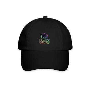 No Hate - Baseballkappe - Schwarz/Schwarz - Vorne