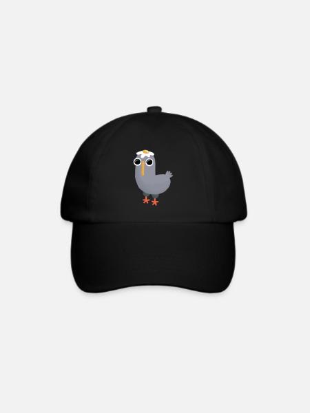 Taube - Baseballkappe - Schwarz/Schwarz