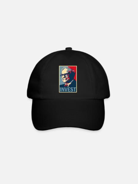 warren buffett invest II buy and hold börse - Baseballkappe - Schwarz/Schwarz