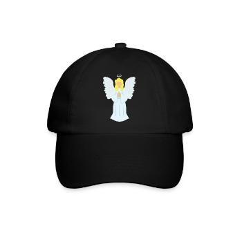 Engel - Baseballkappe - Schwarz/Schwarz - Vorne