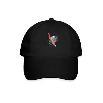Bunt Figur Turnen Turnerin Gymnastik Geschenke - Baseballkappe - Schwarz/Schwarz - Vorne