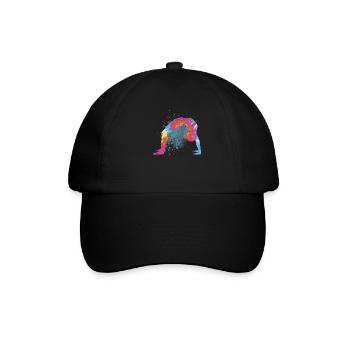 Bunt Figur Turnen Turnerin Gymnastik Geschenke - Baseballkappe - Schwarz/Schwarz - Vorne